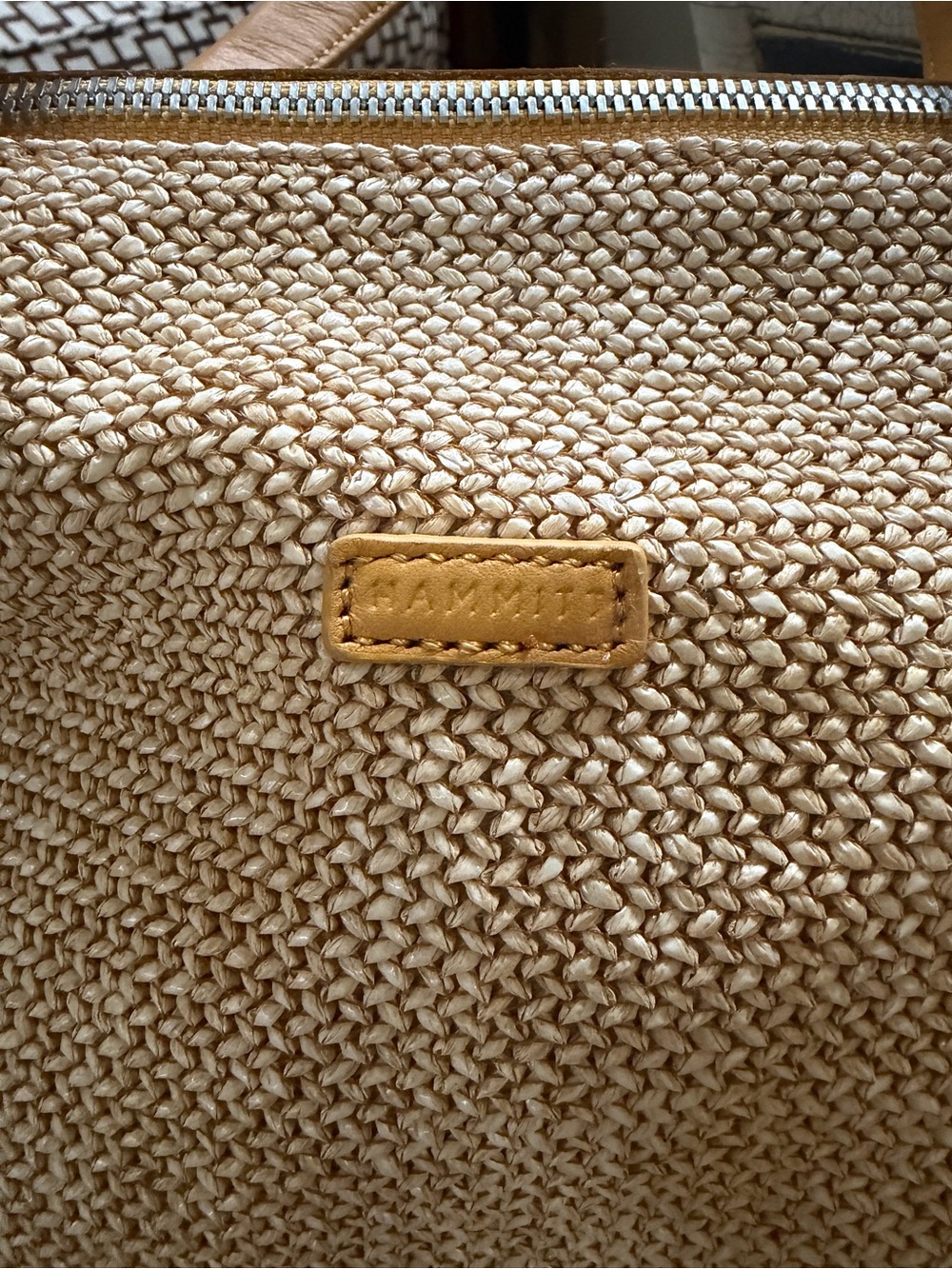 Hammitt Daniel Medium Satchel with Raffia - Like New! - Picture 3 of 10